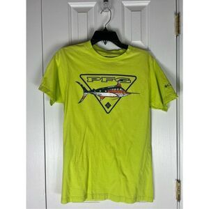 Columbia Mens PFG Green Shirt Size Small